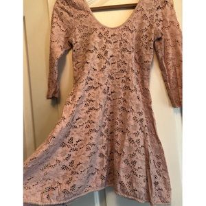 Free People Mauve Lacy Dress